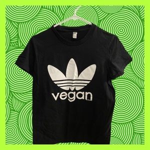 SOLD on depop. vegan "Adidas" shirt